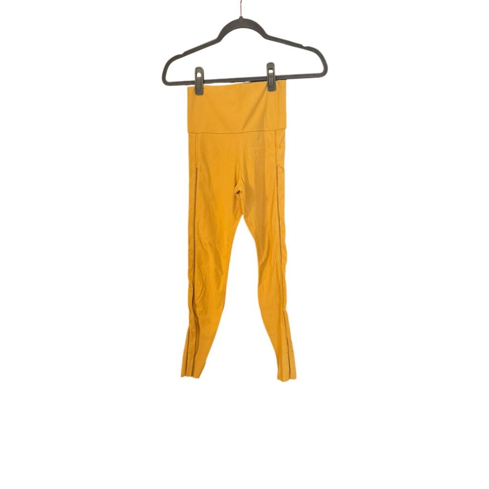 Nike Yellow Cutout Detail Size Small Womens Soft Dri-Fit